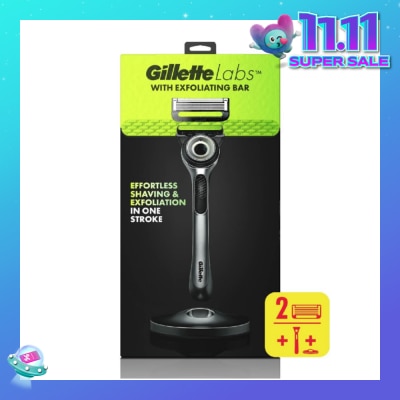 GILLETTE Labs Razor Blade with Exfoliating Bar Cartridge 2s + Handle 1s