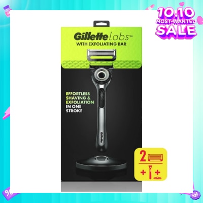GILLETTE Labs Razor Blade with Exfoliating Bar Cartridge 2s + Handle 1s