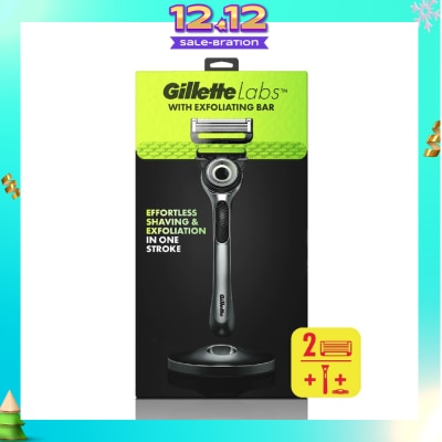 GILLETTE Labs Razor Blade with Exfoliating Bar Cartridge 2s + Handle 1s