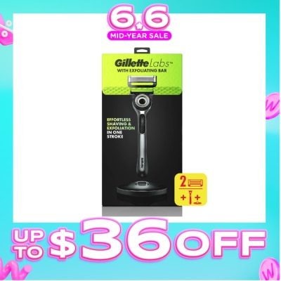 GILLETTE - Labs Razor Blade with Exfoliating Bar Cartridge 2s + Handle 1s