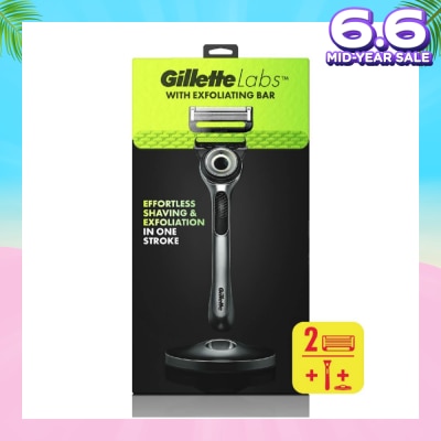 GILLETTE Labs Razor Blade with Exfoliating Bar Cartridge 2s + Handle 1s