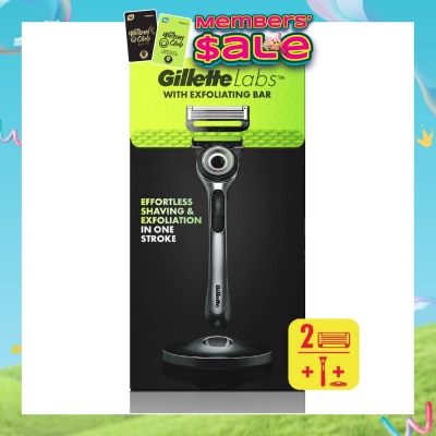 GILLETTE - Labs Razor Blade with Exfoliating Bar Cartridge 2s + Handle 1s