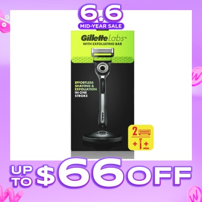 GILLETTE - Labs Razor Blade with Exfoliating Bar Cartridge 2s + Handle 1s
