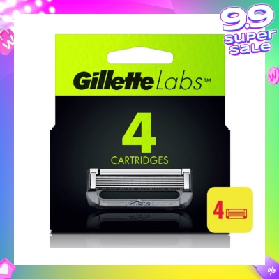GILLETTE Labs Razor Cartridge with Exfoliating Bar Refill 4s