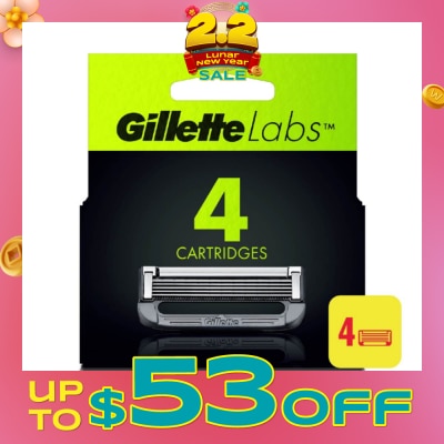 GILLETTE Labs Razor Cartridge with Exfoliating Bar Refill 4s