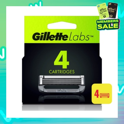 GILLETTE Labs Razor Cartridge with Exfoliating Bar Refill 4s