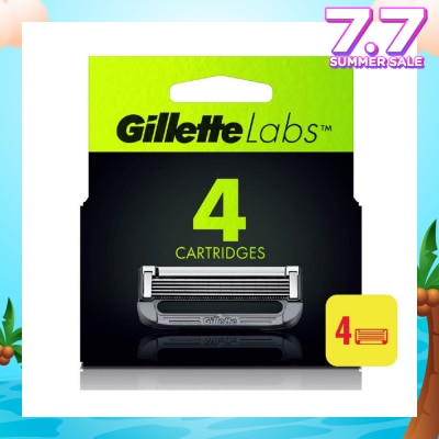 GILLETTE Labs Razor Cartridge with Exfoliating Bar Refill 4s