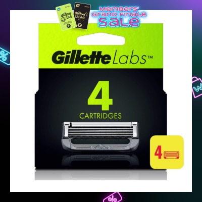 GILLETTE Labs Razor Cartridge with Exfoliating Bar Refill 4s