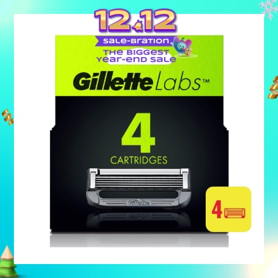 GILLETTE Labs Razor Cartridge with Exfoliating Bar Refill 4s