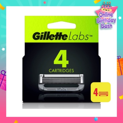 GILLETTE Labs Razor Cartridge with Exfoliating Bar Refill 4s