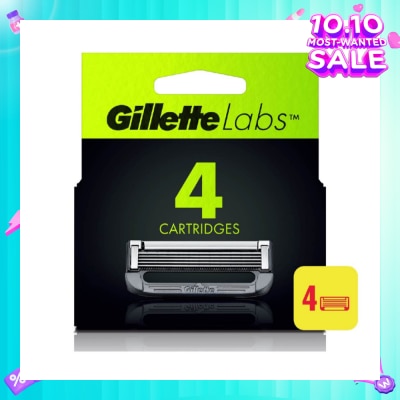 GILLETTE Labs Razor Cartridge with Exfoliating Bar Refill 4s