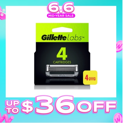 GILLETTE - Labs Razor Cartridge with Exfoliating Bar Refill 4s