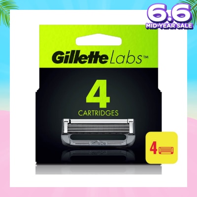 GILLETTE Labs Razor Cartridge with Exfoliating Bar Refill 4s