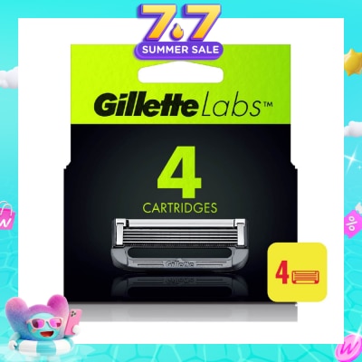 GILLETTE - Labs Razor Cartridge with Exfoliating Bar Refill 4s
