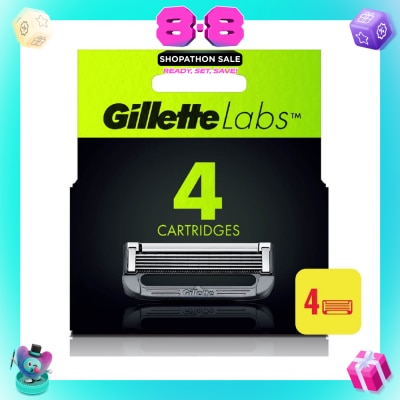 GILLETTE - Labs Razor Cartridge with Exfoliating Bar Refill 4s