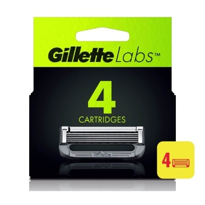 GILLETTE Labs Razor Cartridge with Exfoliating Bar Refill 4s