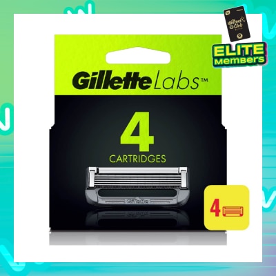 GILLETTE Labs Razor Cartridge with Exfoliating Bar Refill 4s