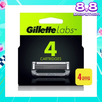 GILLETTE Labs Razor Cartridge with Exfoliating Bar Refill 4s