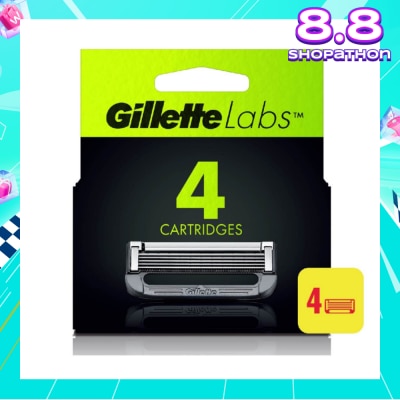 GILLETTE Labs Razor Cartridge with Exfoliating Bar Refill 4s