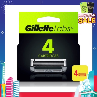 GILLETTE Labs Razor Cartridge with Exfoliating Bar Refill 4s
