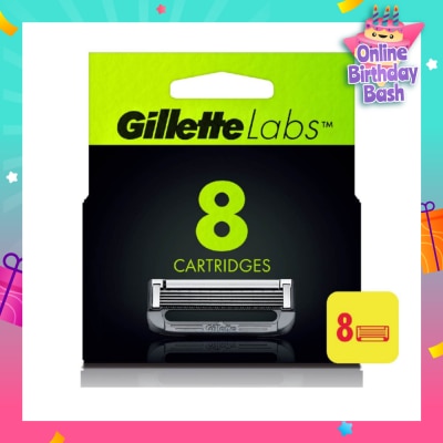 GILLETTE Labs Razor Cartridge with Exfoliating Bar Refill 8s