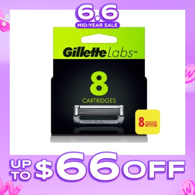 GILLETTE - Labs Razor Cartridge with Exfoliating Bar Refill 8s