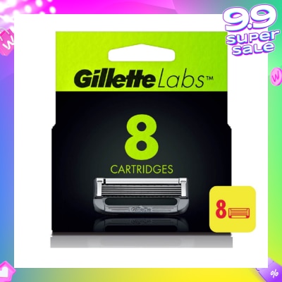 GILLETTE Labs Razor Cartridge with Exfoliating Bar Refill 8s