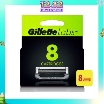 GILLETTE Labs Razor Cartridge with Exfoliating Bar Refill 8s