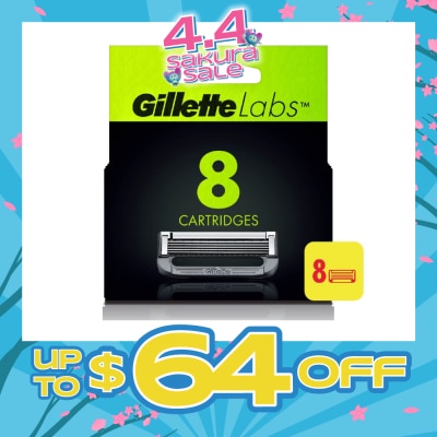GILLETTE - Labs Razor Cartridge with Exfoliating Bar Refill 8s
