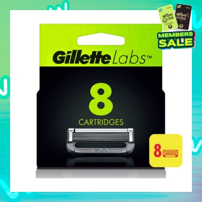 GILLETTE Labs Razor Cartridge with Exfoliating Bar Refill 8s