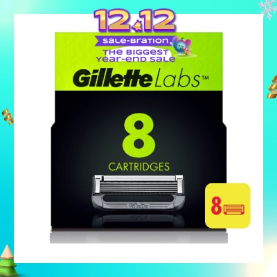 GILLETTE Labs Razor Cartridge with Exfoliating Bar Refill 8s