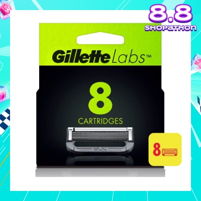 GILLETTE Labs Razor Cartridge with Exfoliating Bar Refill 8s