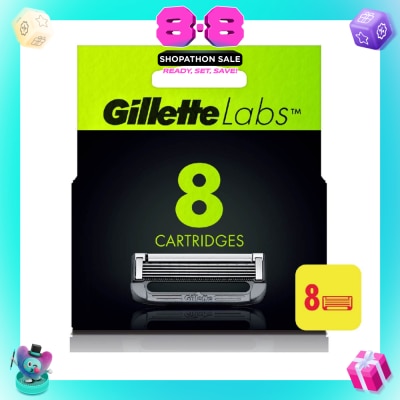 GILLETTE - Labs Razor Cartridge with Exfoliating Bar Refill 8s