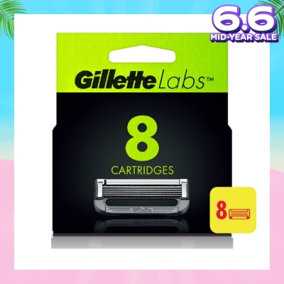 GILLETTE Labs Razor Cartridge with Exfoliating Bar Refill 8s