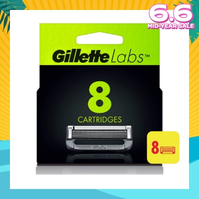 GILLETTE Labs Razor Cartridge with Exfoliating Bar Refill 8s