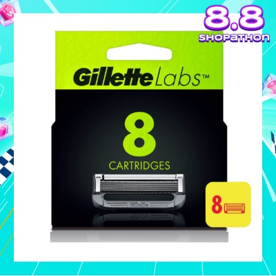 GILLETTE Labs Razor Cartridge with Exfoliating Bar Refill 8s