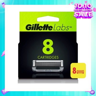 GILLETTE Labs Razor Cartridge with Exfoliating Bar Refill 8s