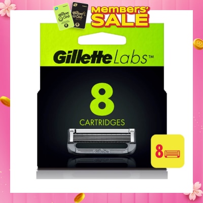 GILLETTE Labs Razor Cartridge with Exfoliating Bar Refill 8s