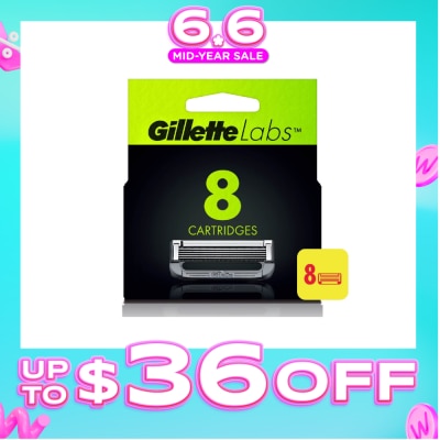 GILLETTE - Labs Razor Cartridge with Exfoliating Bar Refill 8s