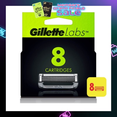 GILLETTE Labs Razor Cartridge with Exfoliating Bar Refill 8s