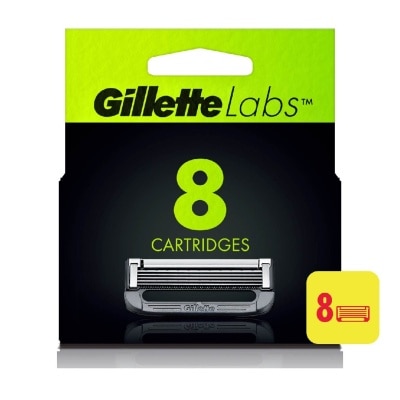 GILLETTE Labs Razor Cartridge with Exfoliating Bar Refill 8s