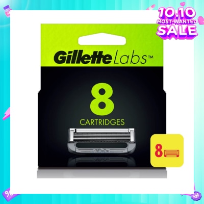 GILLETTE Labs Razor Cartridge with Exfoliating Bar Refill 8s