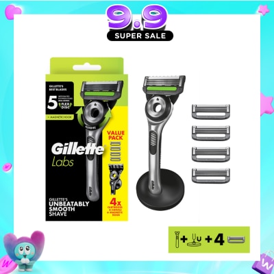 GILLETTE - Labs Enbeatably Smooth Razor Blade with Cartridge 4s + Handle 1s + Magnetic Hook 1s image