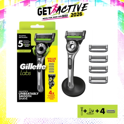 GILLETTE - Labs Enbeatably Smooth Razor Blade with Cartridge 4s + Handle 1s + Magnetic Hook 1s image