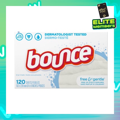 BOUNCE Bounce Free & Gentle Fabric Softener Dryer Sheets 120s