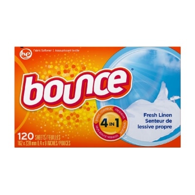 BOUNCE Bounce Free & Gentle Fresh Linen Fabric Softener Dryer Sheets 120s