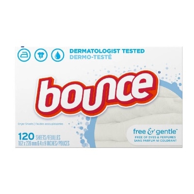 BOUNCE Free & Gentle Fabric Softener Dryer Sheets 120s