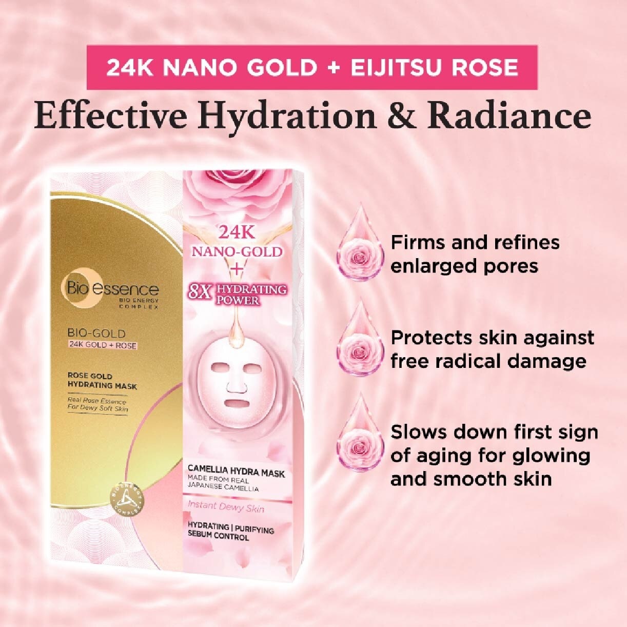 Bio-Gold Rose Gold Hydrating Mask Sheet 4s