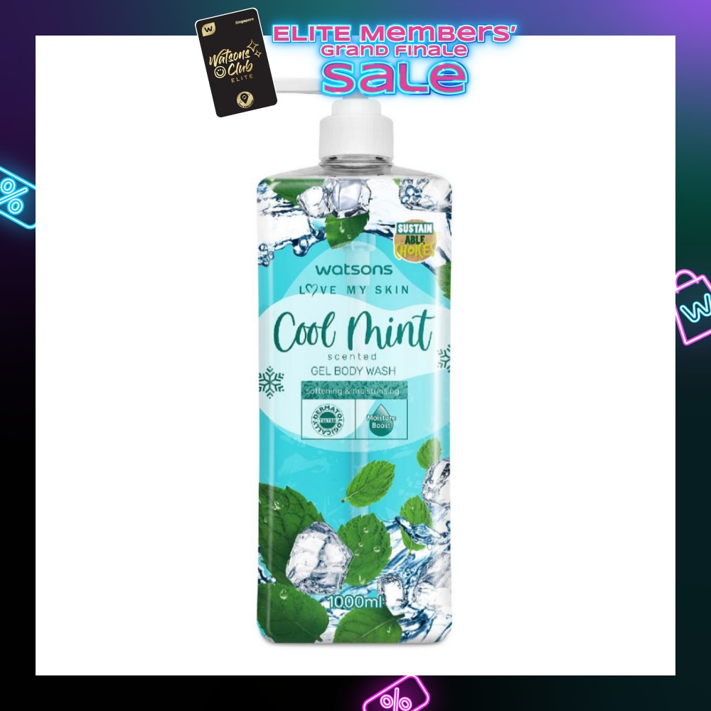 Cool Mint Scented Gel Body Wash (Softening And Moisturising, Dermatologically Tested) 1000ml