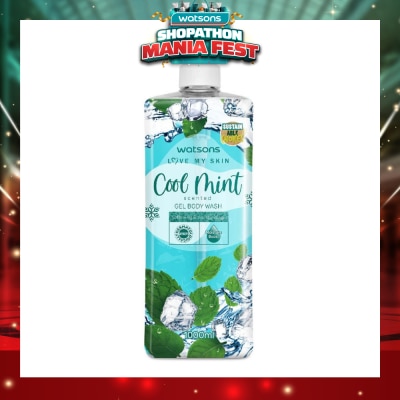 WATSONS - Cool Mint Scented Gel Body Wash (Softening And Moisturising, Dermatologically Tested) 1000ml